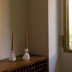 Opaline White Candleholder Set