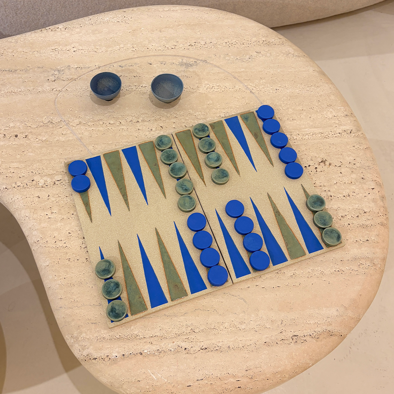 Backgammon en grès